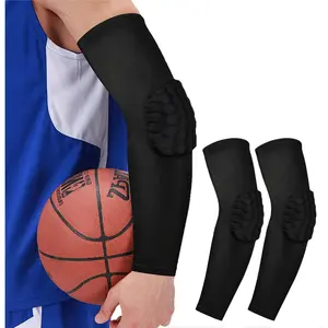 Honeycomb Anti Collision Padded Arm Sleeves - 2 Pack for Basketball, Football, Volleyball