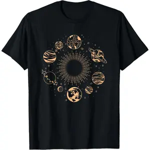 Solar System Planets Space Science Galaxy Astronomy Universe T-Shirt  Graphic tees