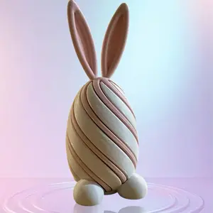 Impossible Pyramid Bunny Passthrough Sculpture 3D Printed Spiral Cone Fidget Toy ,Christmas tree, Infinity Spiral