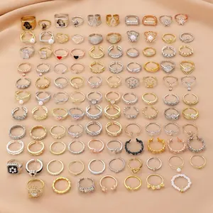 Fine Line A Beautiful Jewelry Jar!There Are 10/15/20/30-piece Jewelry Jars To Choose From, Easily Meeting Your Matching Needs and Suitable for All Occasions.(With A Jar) loom  band  charms Gold-Plated Figaro Chain Necklace Flower Print Deni