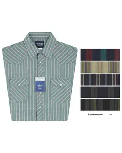 Wrangler Men's Men'S Assorted Plaid Short Sleeve Western Shirts - 76201Aa