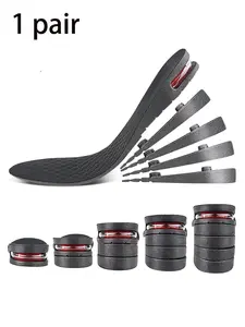 3/4.5/6/7.5cm Adjustable Air Cushion Height Increasing Insoles, 1 Pair Trendy Soft Comfort Elevated Insole for Men & Women, Versatile Shoe Accessories for Daily Use, Shock Absorbing Insoles