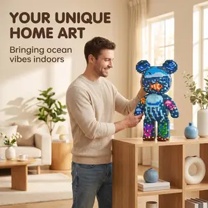 3620pcs DIY Deep Sea Galaxy Bear Building Set | Huge 47cm Micro Block Toy | Challenging Craft for Adults & Teens