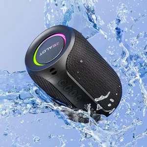 ZEALOT S32 Pro Portable Wireless Speaker, 15W Long Standby Speaker with RGB Light Effect, Rechargeable Bluetooth-compatible Speaker for Home Outdoor Camping, Multifunctional Wireless Speaker, Outdoor Wireless Speakers