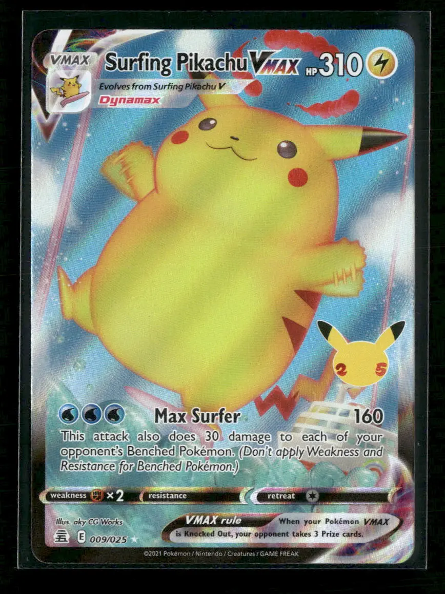 Celebrations Surfing Pikachu VMAX #009/025