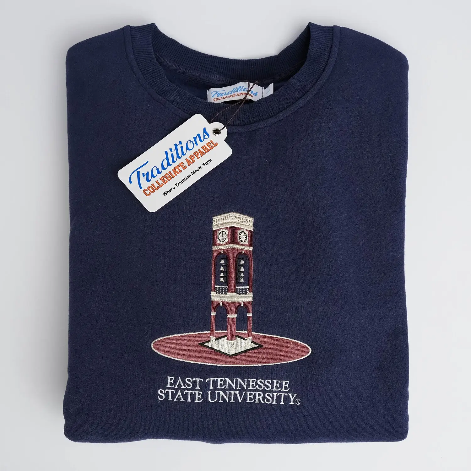 ETSU Crewneck, Embroidered Sweatshirt