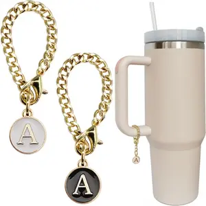 Letter Charm Accessories for  Cup 2 count Initial Name ID Personalized Handle Charm for  Tumbler
