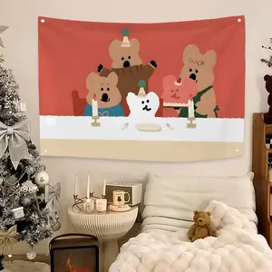 Cartoon Dinotaeng Cute Flags Flag - Ultra Soft Skin-Friendly Machine Washable Fade Resistant Banner | HD Print Lightweight Durable Outdoor Indoor Garden Flag