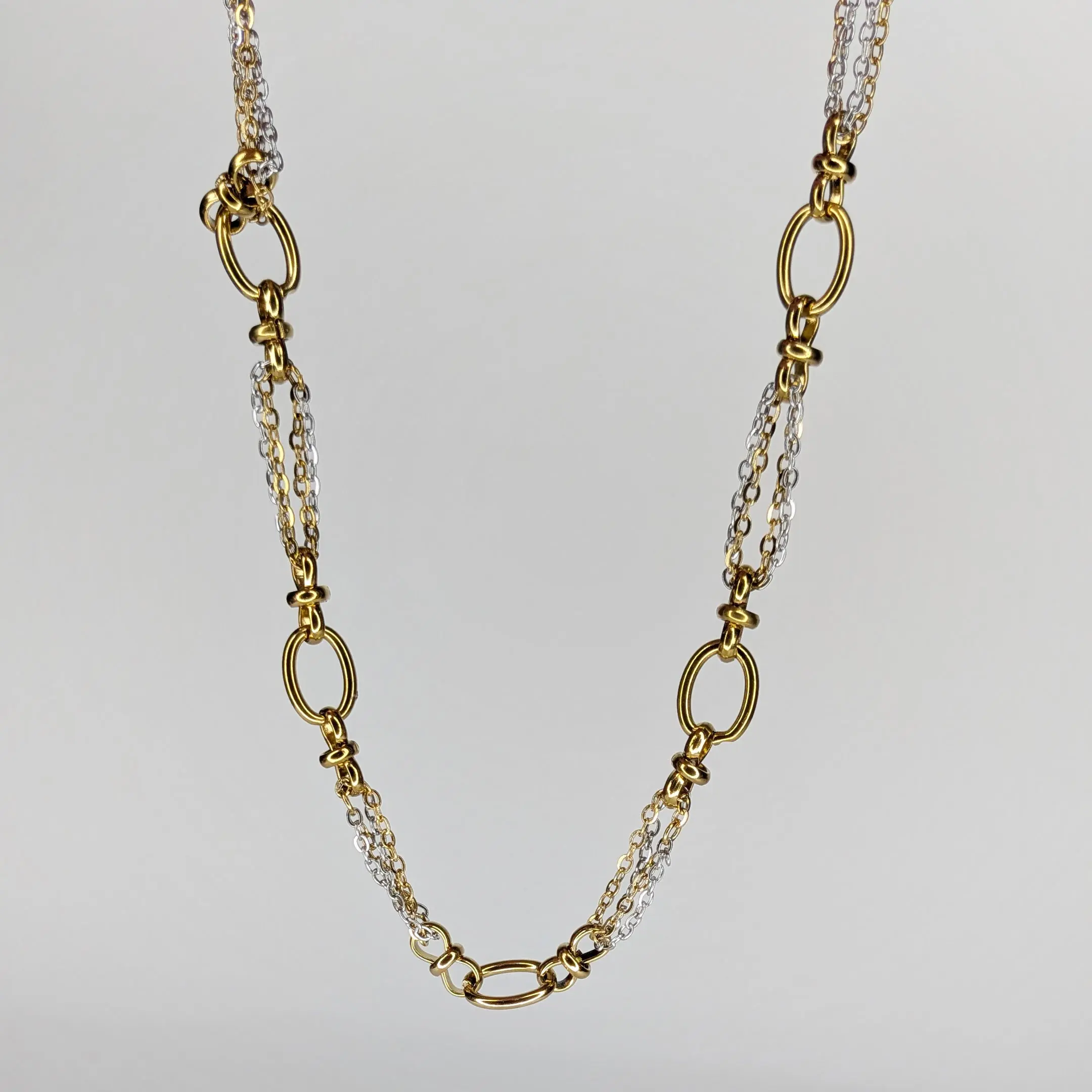 Yadira Stainless Steel Two-Tone Necklace (Collar)
