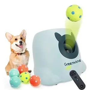 Greenvine Automatic Dog Ball Launcher Interactive Ball Thrower Fetch it Machine 6 Balls Included