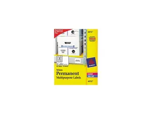 Avery 6572 Permanent ID Laser Labels, 2 x 2-5/8, White, 225/Pack