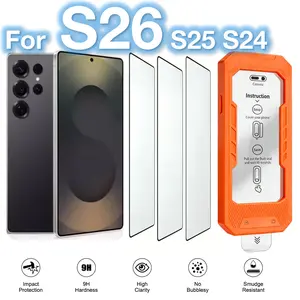 3-Pack Protective Dustproof Military-Grade Tempered Glass Screen Protector for Samsung Galaxy S26 Ultra/s25 Ultra/s24 Ultra/plus Smartphone Accessories, Ultrasonic Fingerprint Removal, Protection