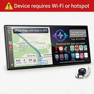 LAMTTO 10.25" AI Car Screen, Android Display with Gemini + Offline GPS + Google Play Apps | Not Just CarPlay - CarPlay Screen for Car Stop Draining Your Phone Battery While Driving, Cars, Car Interior Accessories