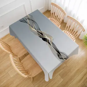 Abstract Style Rectangular Tablecloth, Indoor and Outdoor Use, Coffee Shop, Home Kitchen, Wedding, Party, Restaurant Decor
