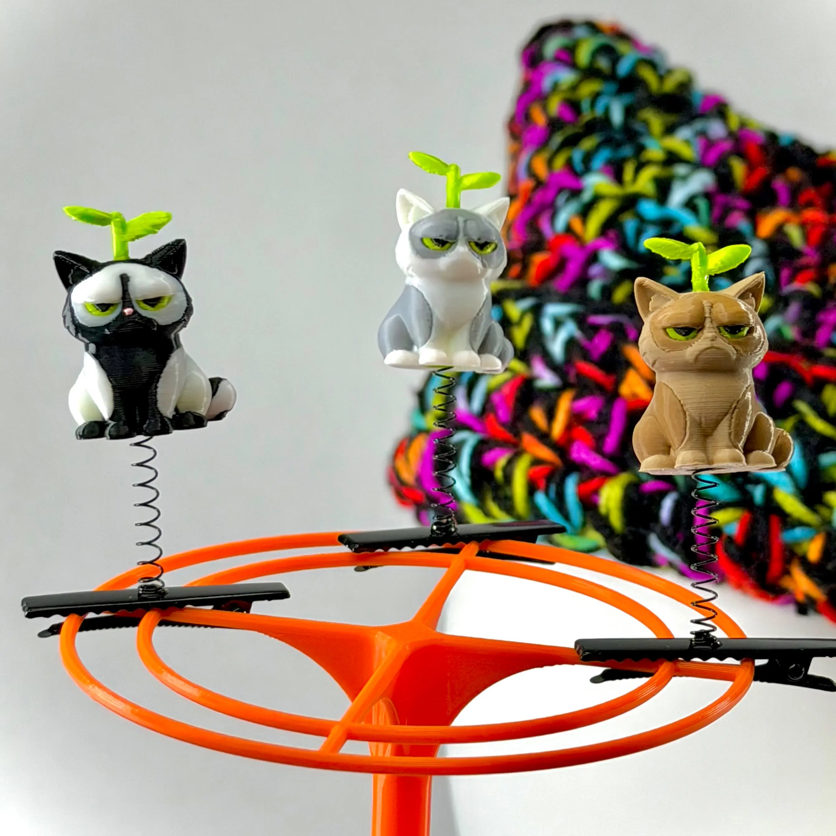 GRUMPY SPROUTS EDM Rave / Festival Sprout clips / Hat Accessory - Assorted. Pack of 3