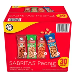 Sabritas Variety Pack Peanuts 30 Pack - 3LbS Peanut Snack Mix