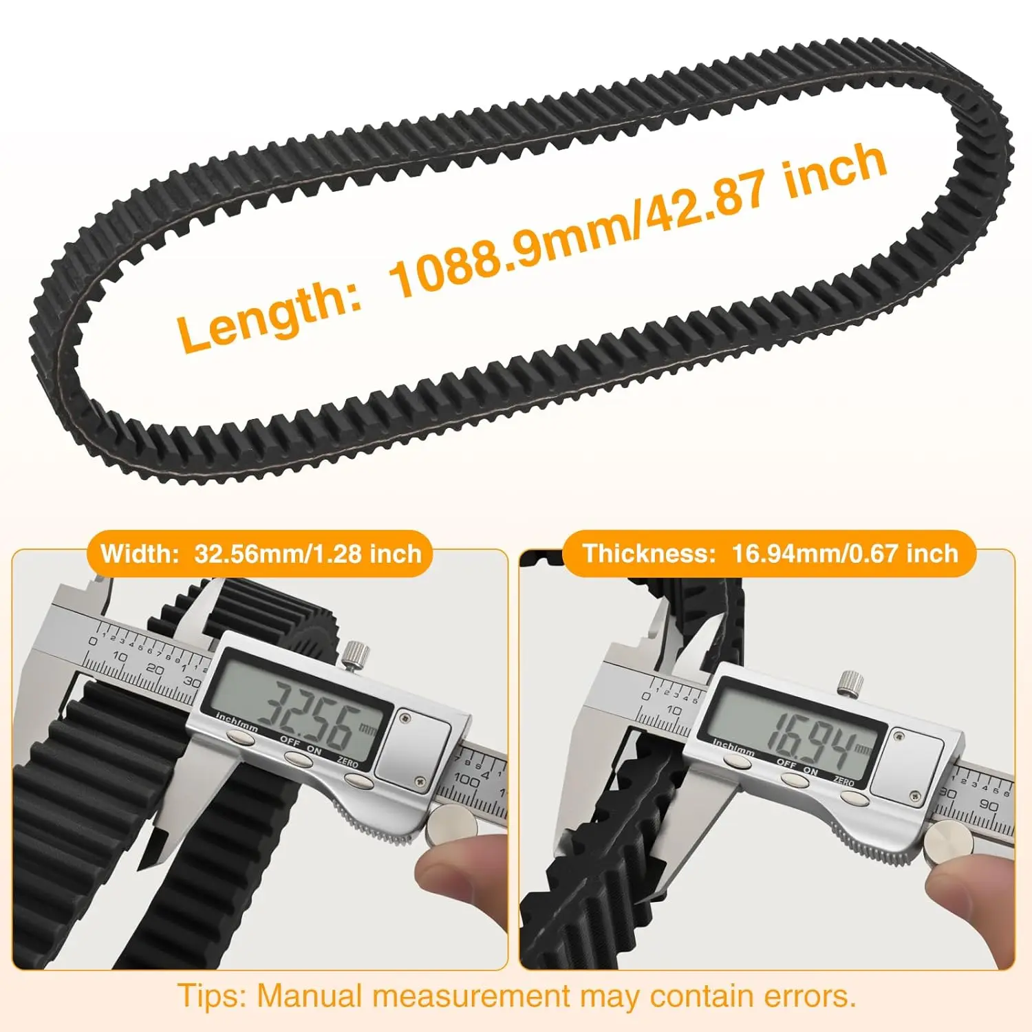 Nilight Drive Belt 3211196 Performance UTV Belts Compatible with Polaris RZR XP 1000/XP 4 1000/General 1000 XP 2014-2023 Heavy Duty 6-Layer Aramid Belt Replaces 3211196 3211172 3211142 3211148, 1 Pack