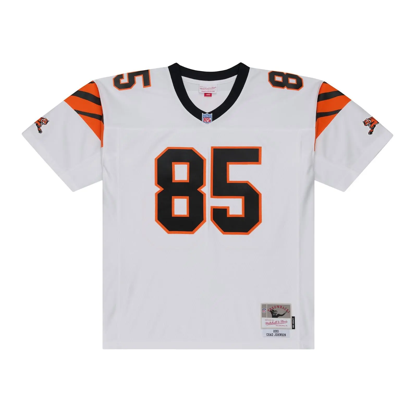 Chad Johnson Cincinnati Bengals 2001 White Legacy Jersey NFL Throwback Mitchell & Ness
