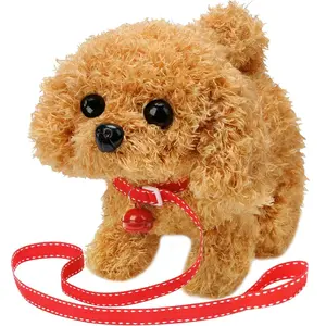 Plush Teddy Toy Puppy Electronic Interactive Dog - Walking, Barking, Tail Wagging, Stretching Companion Animal for Kids Toddlers