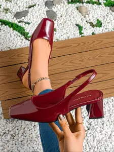 Women's Fashionable Solid Color Square Toe Slide Sandals, Elegant Versatile High Heel Sandals for Daily Wear, Lightweight Breathable Comfortable Shoes for Daily Wear, Girl, Elegant Party Shoes
