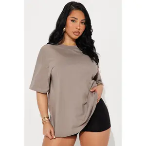 The Oversized Boyfriend Tee - Stone