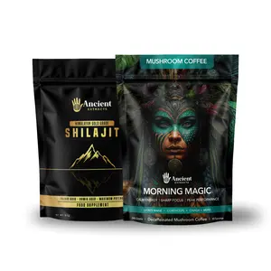 Ancient Extracts Morning Magic Coffee Bundle with Shilajit Powder for Increased Energy and Focus 85 Minerals Fulvic Acids Natural Beverage Decaf Mushroom Alternative - Artificial