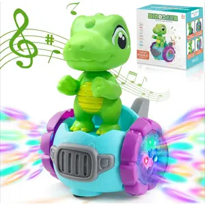P-MTS018  Dinosaur Robot Car Toy with Lights & Music, Toddler Toys 1-3, Dinosaur Universal Cars, Toys for 3 Year Old Boys Ages 2-4, Gifts for 1-3 4 5 6 7 Year Old Birthday Christmas