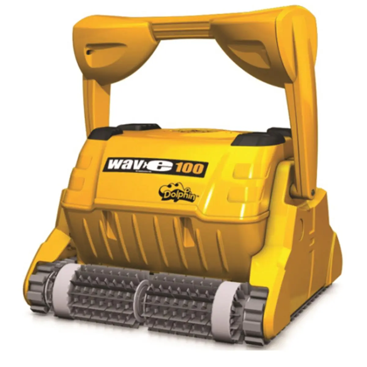 Maytronics US Dolphin Wave 100 Robotic Commercial Pool Cleaner for Commercial Pools - 75 gpm Flow, 115 ft Long Cable (Cable Length 115 ft), 4, 6, & 8 Hour Cycle Time Options, Portable Caddy