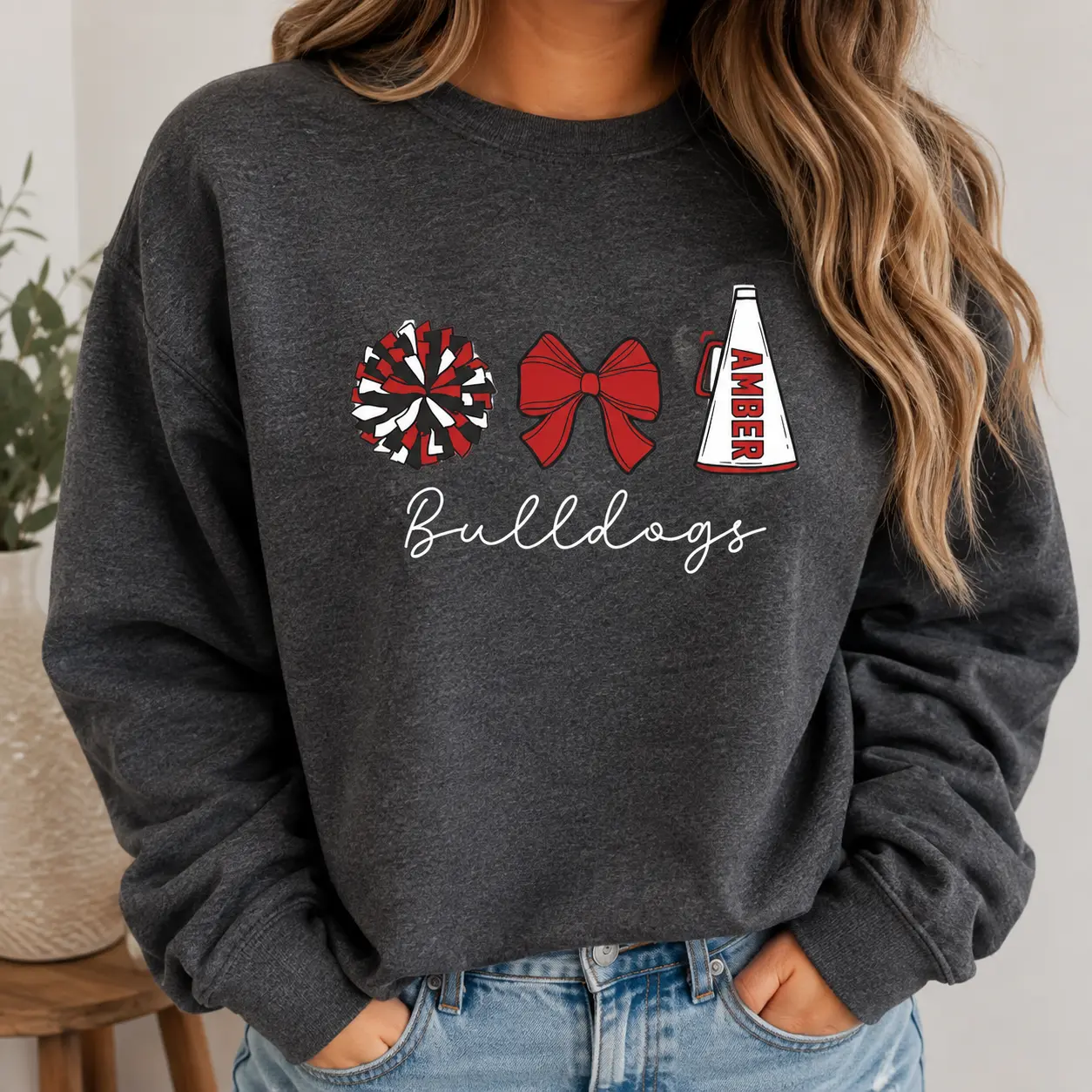 Custom cheer mom shirt, personalized cheer mama gift, cheerleader , cheerleading shirts, cheer spirit t-shirt, football cheer Mandy