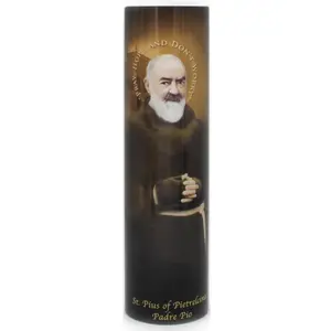 Saint Padre Pio LED Candle with Timer