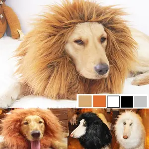 LAST STOCK TESSVEYA Dog Wig -Lion Mane Pet Costume DIY Customizable Funny Headdress with Bow,Cute dog ,Cute design,Neck Fit Dog Costume Hair Decoration, Ideal Pet Gift,summervibes