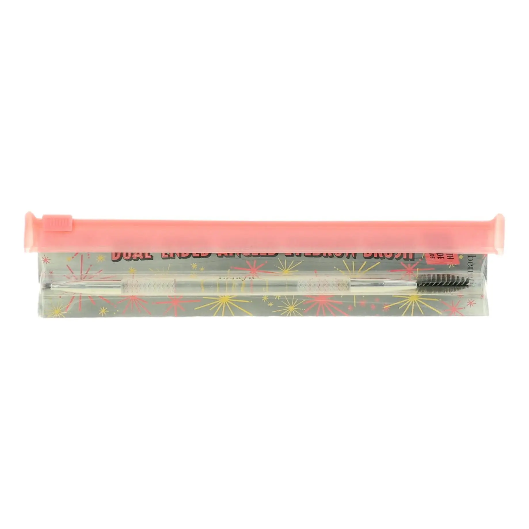 Benefit Dual-Ended Angled Eyebrow Brush with Spoolie, Precision Makeup Tool with Synthetic Fibers for Powders & Waxes