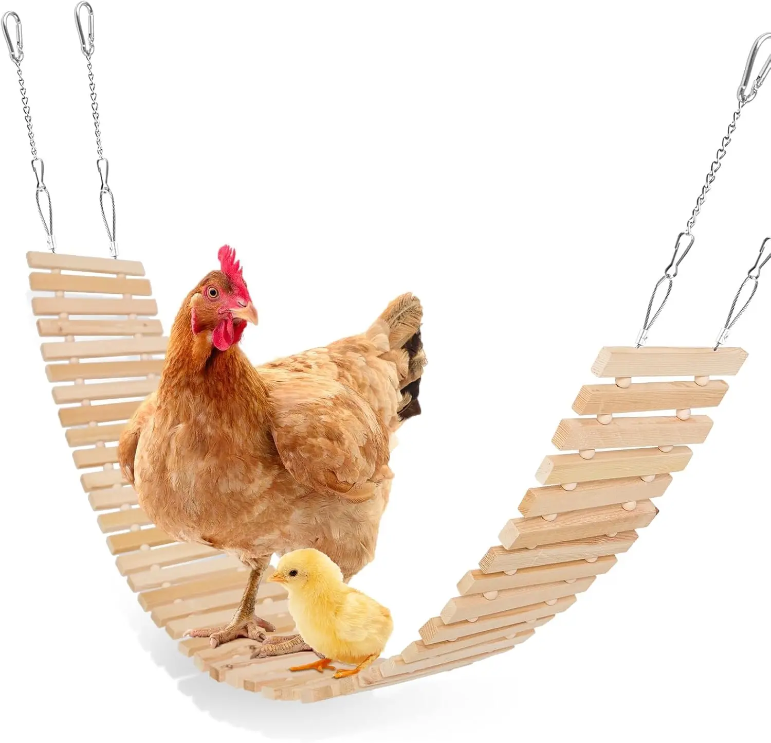 Chicken Coop Toy Chicken Toys for Hens Natural Wood Chicken Ladder Chicken Swing Chicken Perch for Birds Poultry Rooster Chicks L