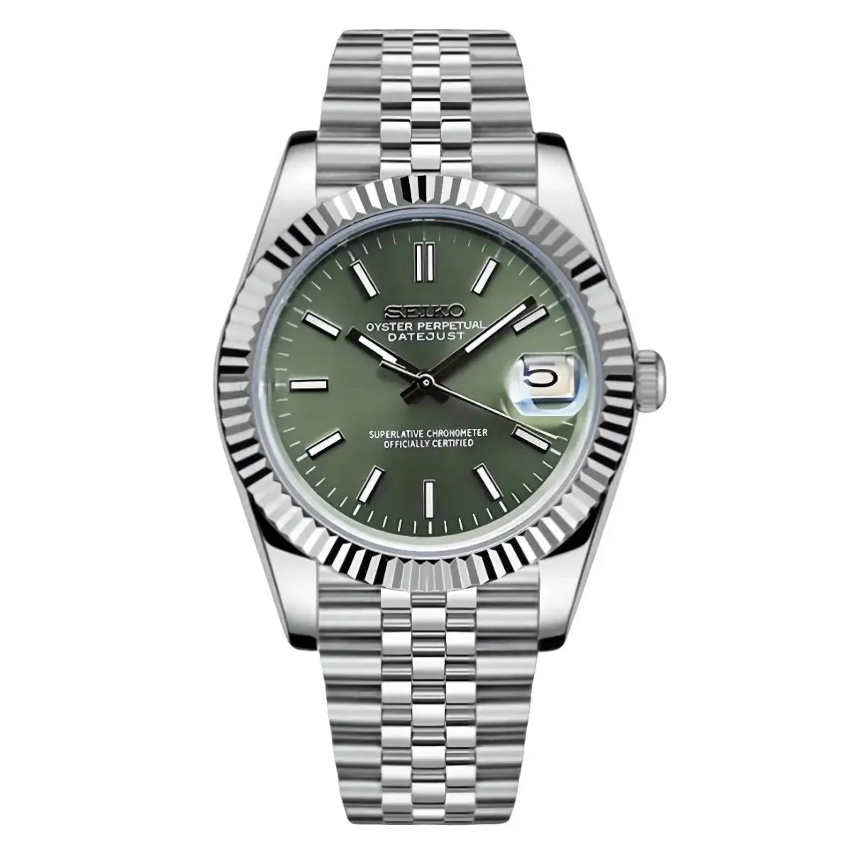 Seiko Datejust Green Mod Watch