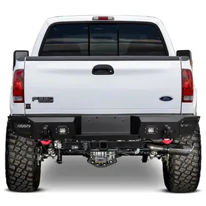 Vijay For 1999-2016 Ford F250 F350 F450 Steel Rear Bumper with LED Light and D-Rings