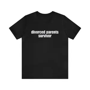 Divorced Parents Survivor - Funny T-Shirts, Gag Gifts, Parody Shirts, Meme Shirts, Trendy Tees, Dark Humor and more