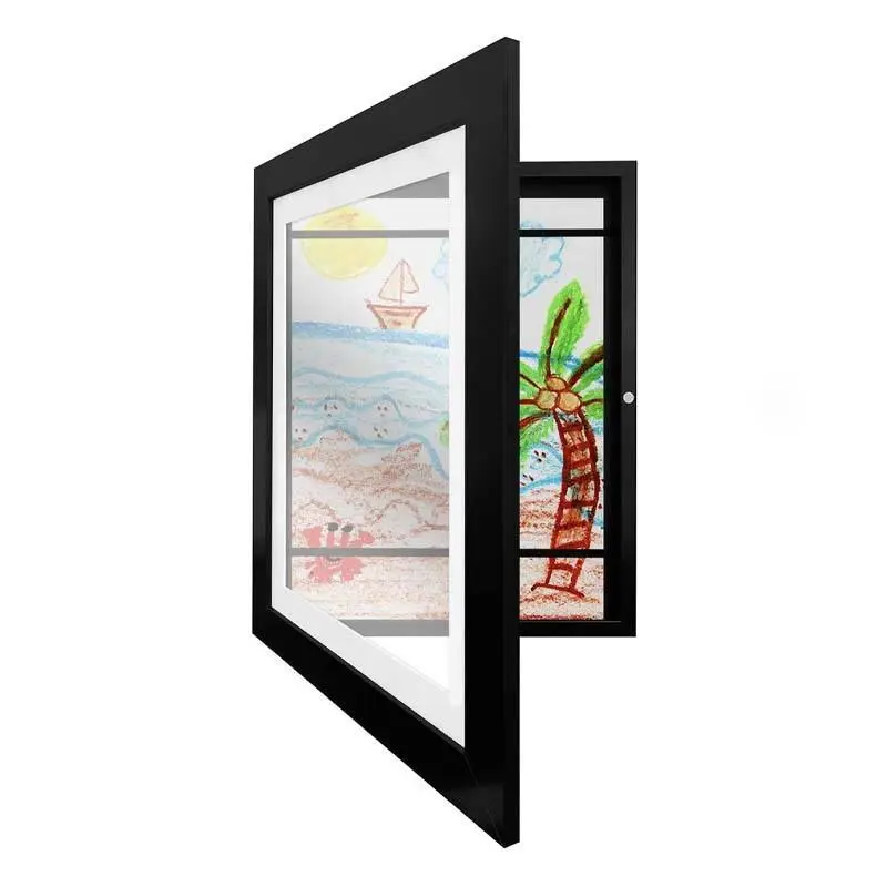 A4 Children's Art Frame Student Art Magnetic Storage Frame Flip Frame Rectangle Frame Rectangular Frame Mdf Picture Frame Multifunctional Frame Painting Frame