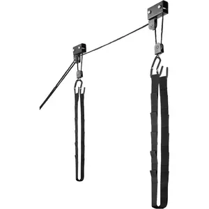 Kayak Storage Hoist - Overhead Pulley System with 125lb Capacity for Canoes, Bikes, Ladders, and More - for up to 12-Foot Ceilings