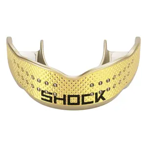 Shock Doctor Trash Talker Gold Chrome Mouthguard for Impact Sports