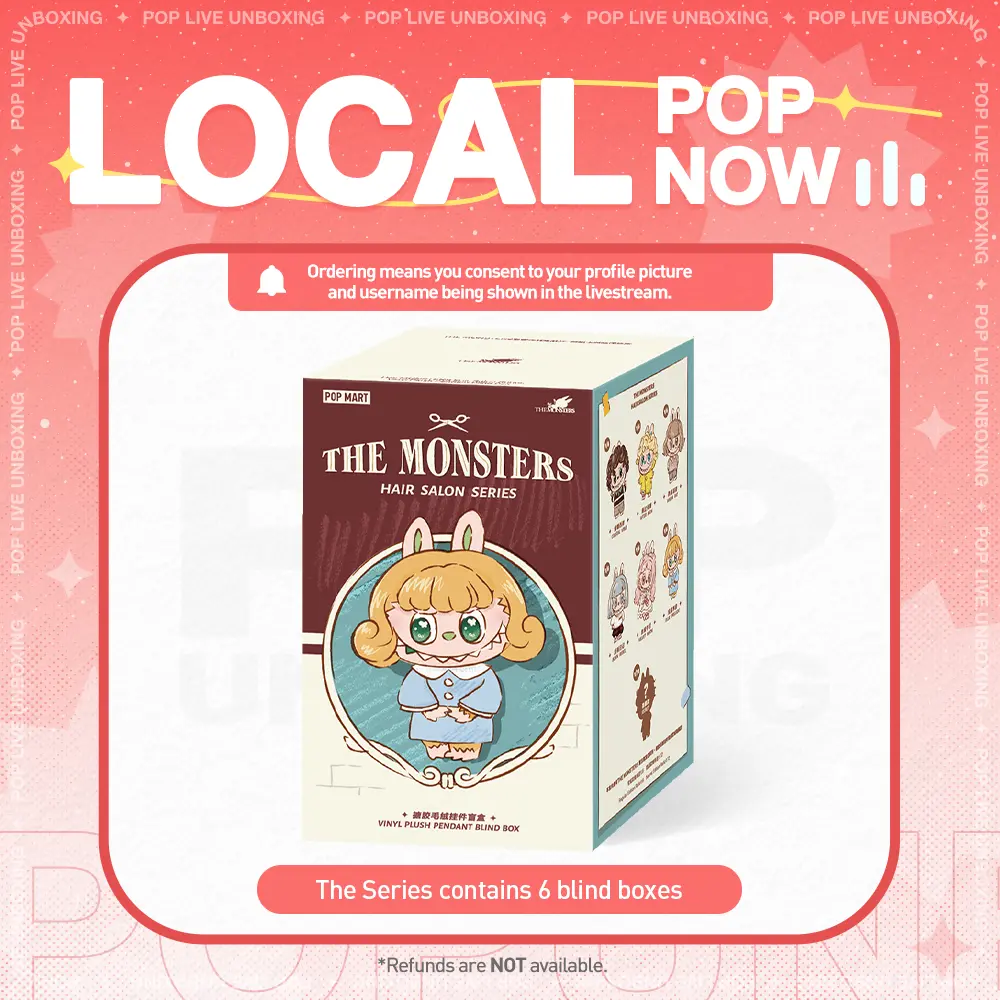 [POP NOW] POP MART THE MONSTERS Hair Salon Series - Vinyl Plush Pendant Blind Box - WHOLE SET