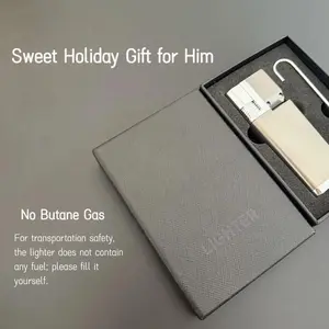 (Without Butane Gas)Refillable Folding with Adjustable Flame - Metal Design with Gift Box, Refill Hook, and Replacement Filter - Stylish Gift for Men on Halloween, Christmas, Valentine's Day, and Outdoor