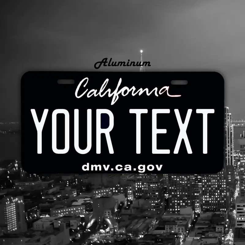 Ca License Plate Custom Custom Aluminum CA License Plate Sign With Your Text Personalized Name  Poster Decor For Bar Cafe, 12x6
