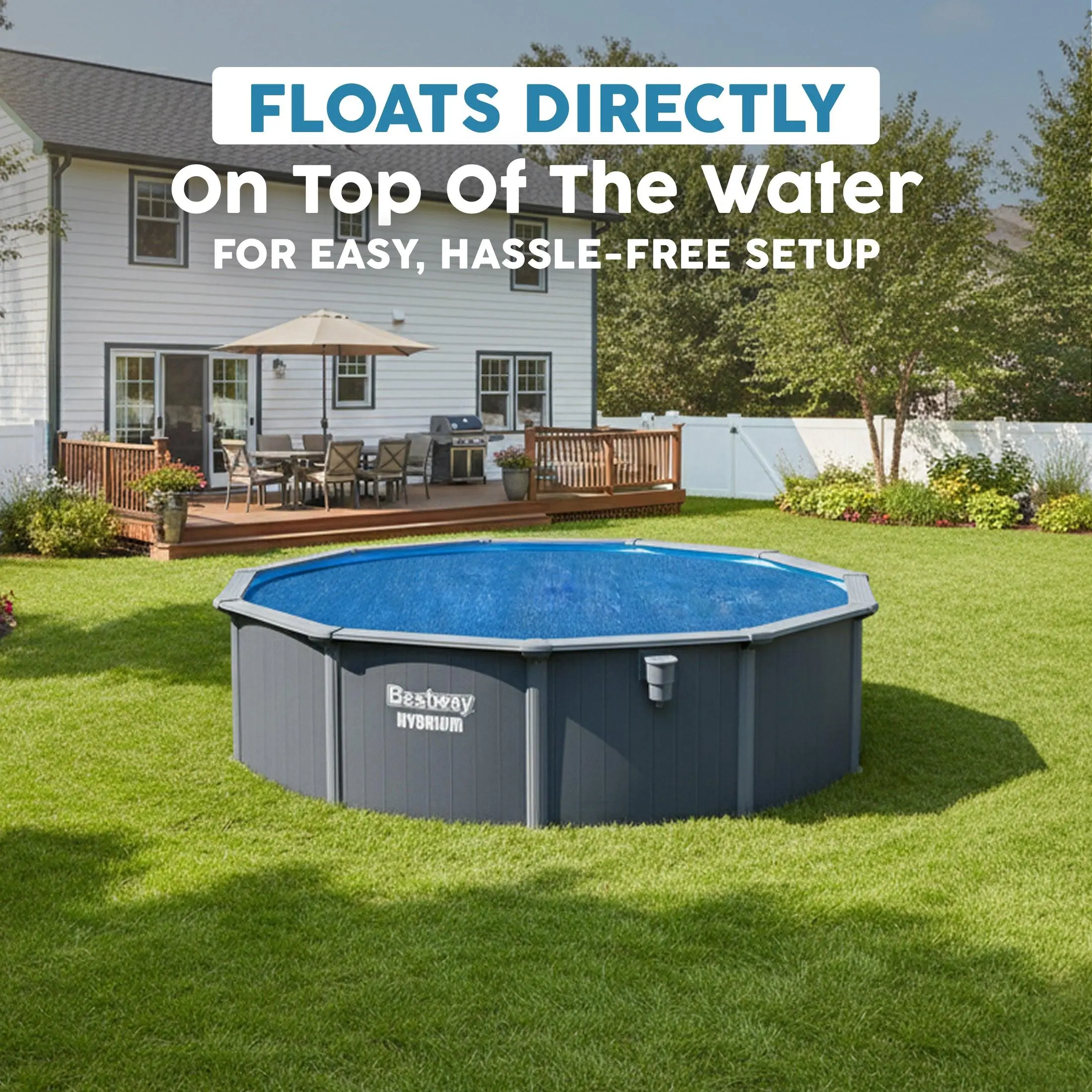 Bestway Flowclear 18' Round Solar Pool Cover for Above Ground Pools (Cover Only)