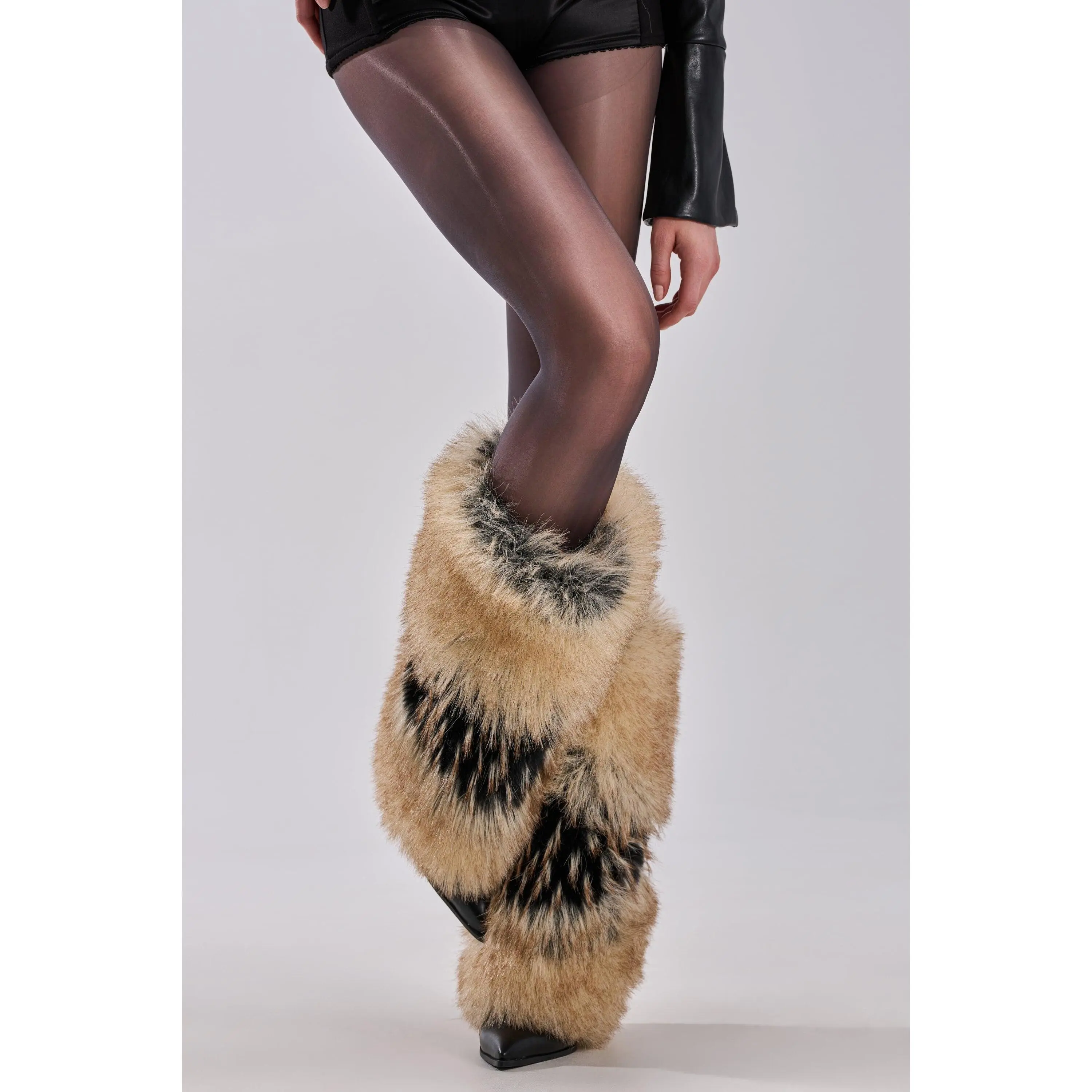 AZALEA WANG EKKO MULTI FUR STILETTO BOOT