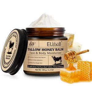 120G,Organic Grass-Fed Beef Tallow Honey Moisturizer, Hydrating Face Cream, Moisturizing Skin Care Cream, Face Cream for Women and Men All Skin Types