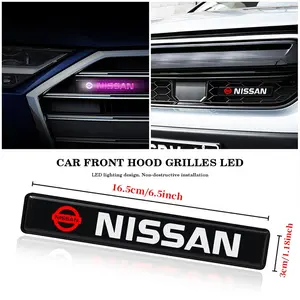 Car Grille Illuminated Logo Light, Front Car Emblem Decoration Lamp, LED Modification Light for Nissan Vehicle Head Exterior Decor Accessories, Car Lighting Accessories, Car Decorative Light