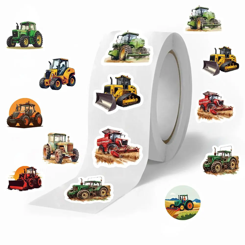 Farm Themed Sticker (500pcs/roll), Cartoon Farm Pattern Sticker, Decorative Sticker for DIY Scrapbooking, Journaling, Gift Wrapping