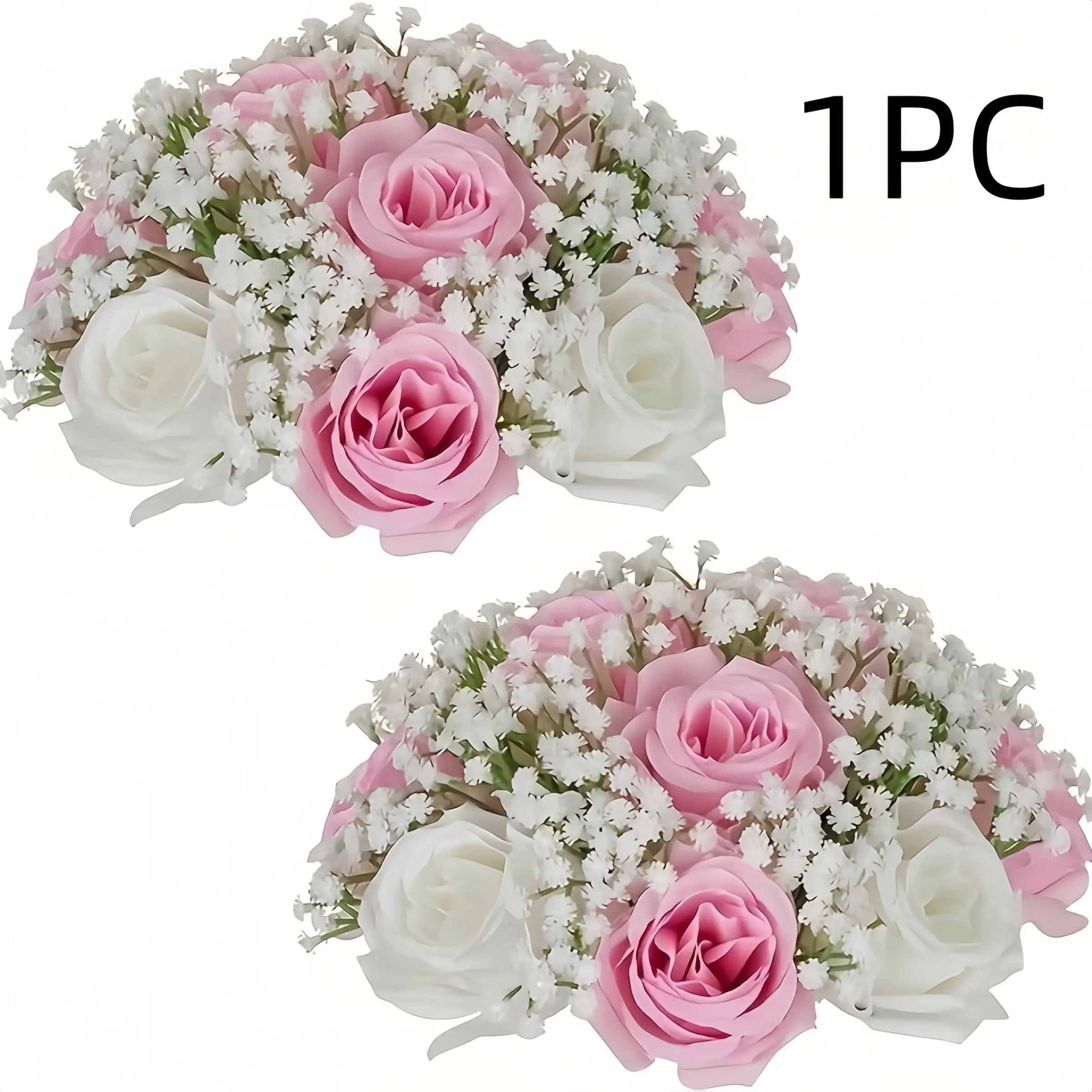 High-end romantic atmosphere scene decoration simulation flowers Realistic Faux Flowers make the wedding more beautiful Southeast Asia North America personality trend wedding car decoration starry pink Artificial Bouquets Decorative Faux Flowers