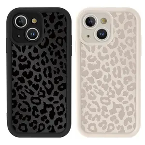 2-Pack Cute Cheetah Print Phone Case, Accessories for iPhone 17/16/15/14/13/12/11 Pro, Plus, Pro Max, X, XS, XSMAX, XR, Black White Leopard Pattern Cover Shockproof Protector Soft Slim TPU Full Camera Lens Protective Cover for Women Girls