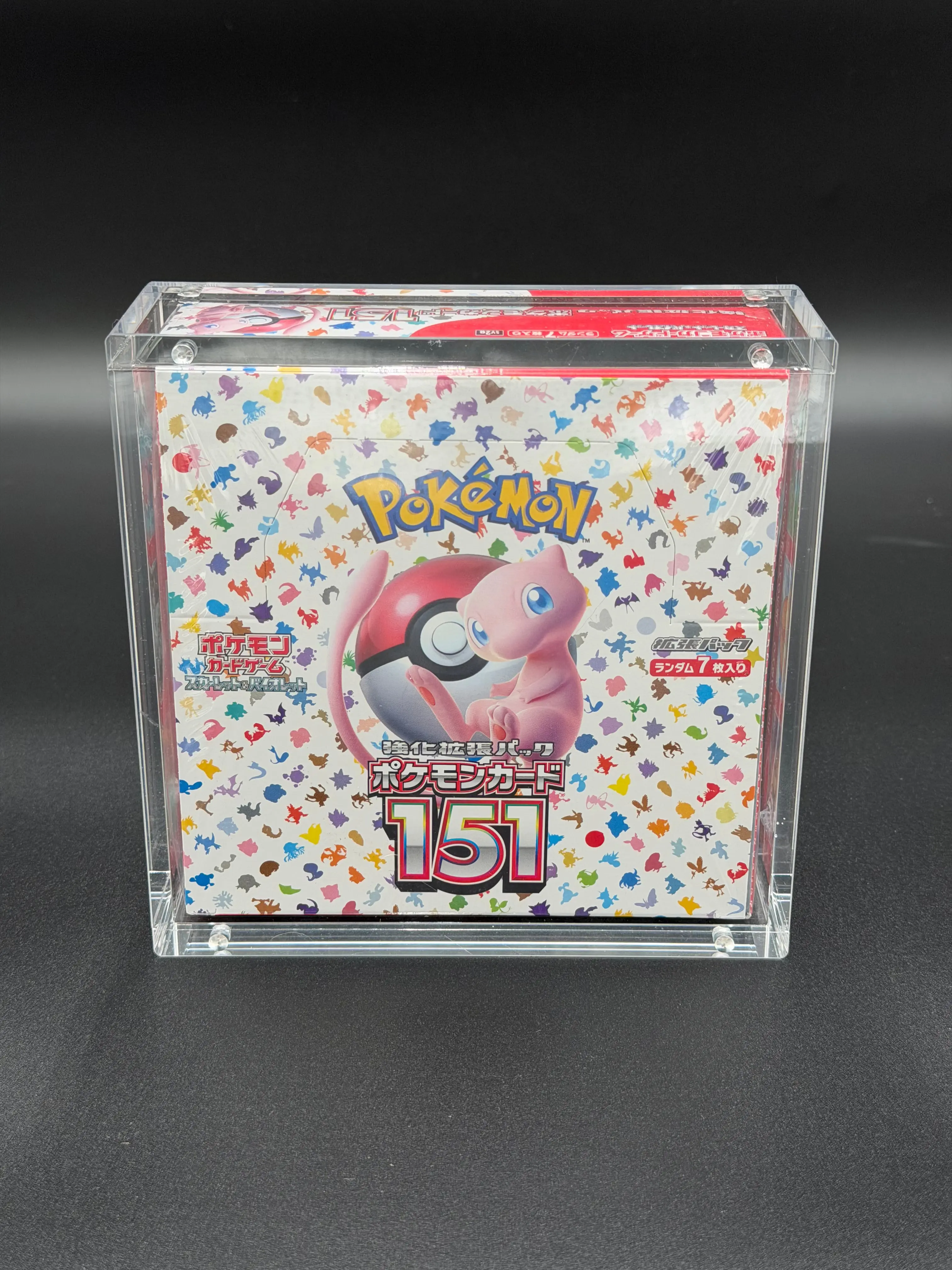 Acrylic Japanese Pokemon Booster Box Case with Magnetic Lid